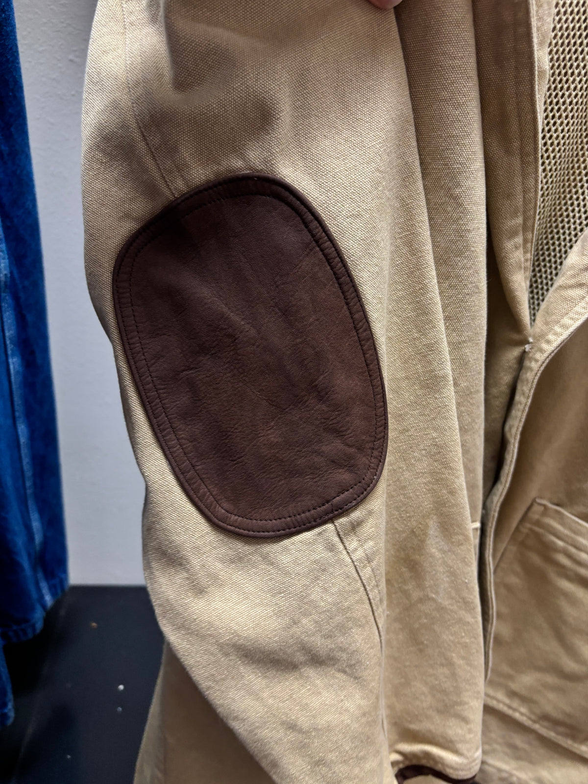Tan Elbow-Patch Casual Blazer