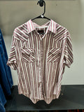 Plains Burgundy Striped Button-Up