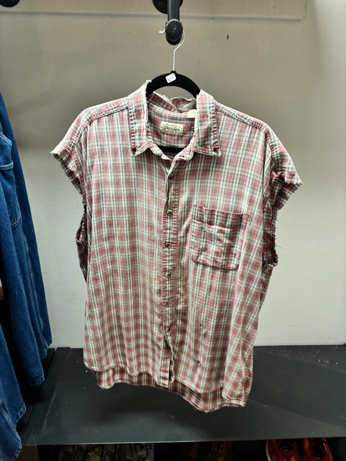 St. John's Bay Plaid Sleeveless Shirt