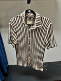 VSTR Brown Stripe Knit Polo